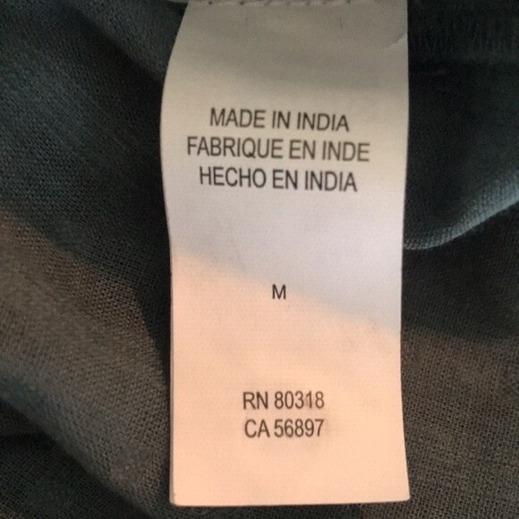 Lucky Brand Ruffle Peasant Blouse sz M NWT Green - Picture 10 of 13